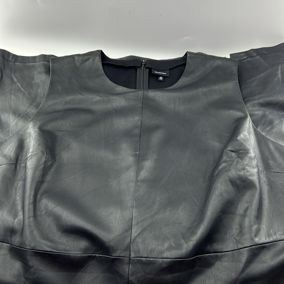 Who What Wear Faux Leather Knit Dress - Picture 4 of 11